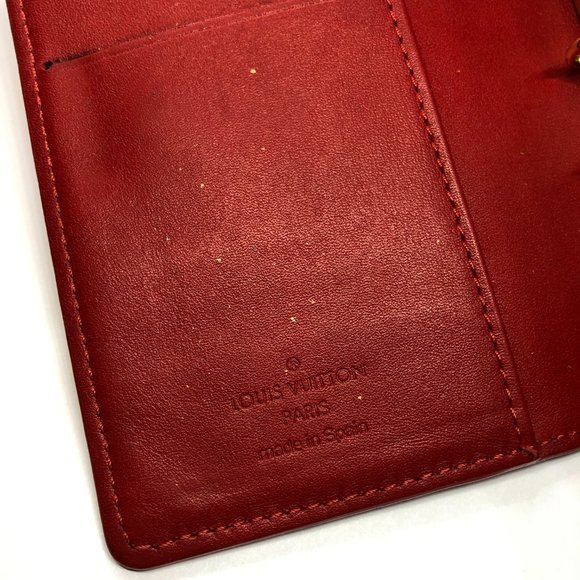 Louis Vuitton Agenda - Red Patent Leather Notebook Binder / Cover - Picture 6 of 10
